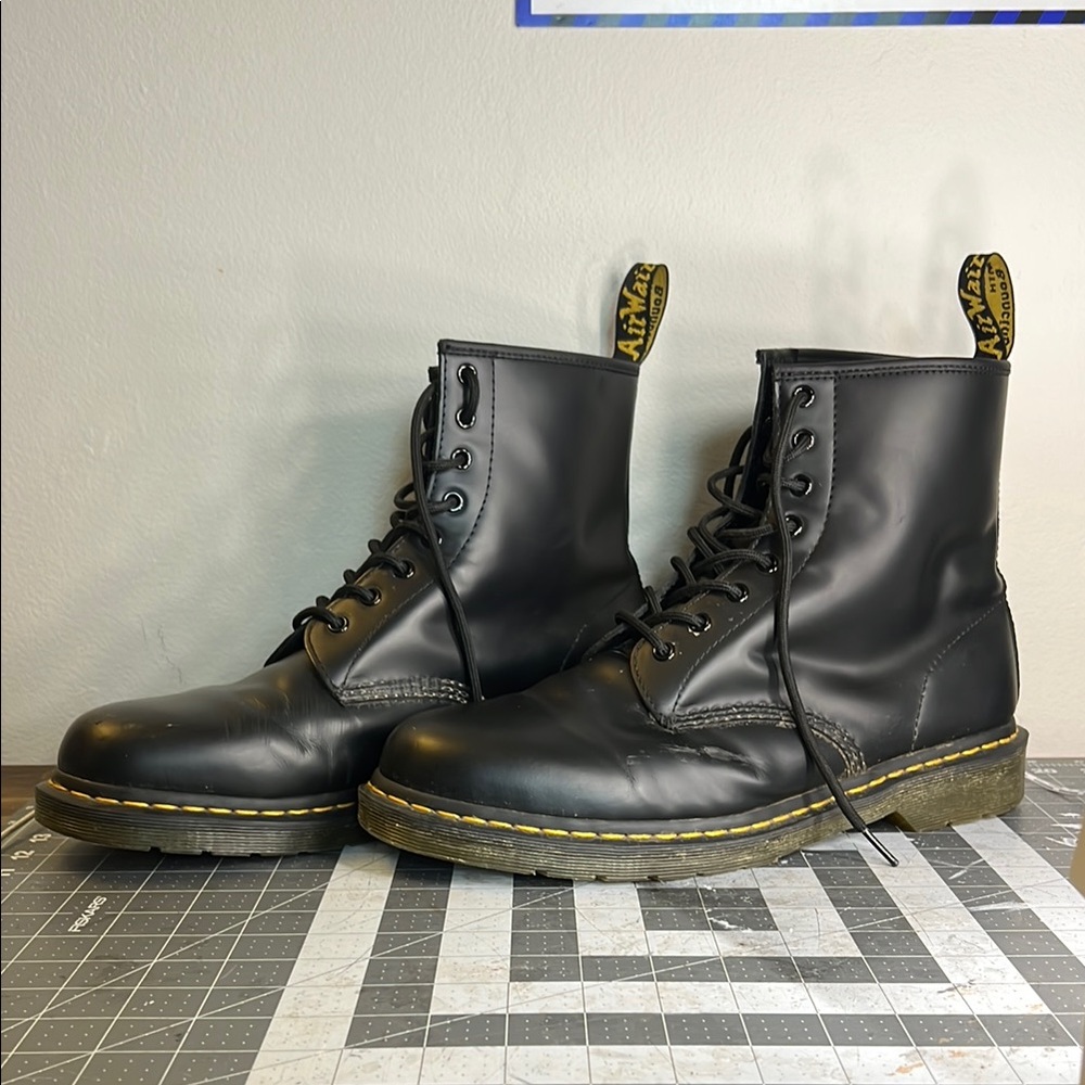 Dr. Martens Black Leather Boots - Picture 2 of 5